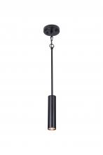 Lit Up Lighting LIT6731BK - 9" long Cylindrical Pendant in Black finish with GU10 socket . Max rating 1x15W